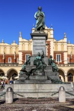 Rynek with Cloth Hall and Adam Mickiewicz Fountain, from 13th century, Main Market Square, landmark