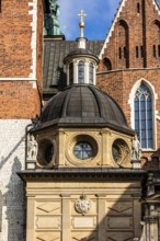 Sigismund Chapel from 1517—1533, Cathedral, Wawel Castle, former center of Polish monarchy, founded