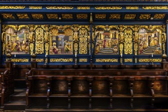 Choir stalls, St. Mary's Church, 14th century, Krakow, Poland