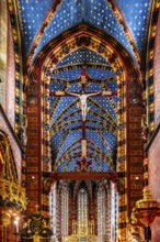 Cross with choir, St. Mary's Church, 14th century, Krakow, Poland