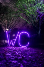 Park lights, events in winter, in the Grugapark in Essen, many different light installations,