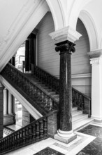 Black and white photography, interior design at the Museum of Communication on Leipziger Straße in