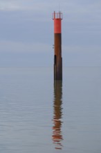 View of a dolly standing in the mouth of the Weswr towards the North Sea, Bremerhaven, Bremen,