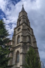 St. Michael's Church Tower, Gothic Hall Church, 14th Century, Cluj-Napoca, Transylvania, Romania
