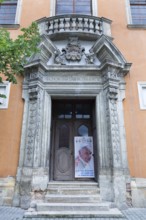 Entrance portal of the Piarist Church, early Baroque 1724, Cluj-Napoca, Transylvania, Romania