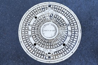 Manhole cover of the city of Cluj-Napoca, Transylvania, Romania