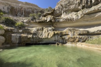 Wadi Shuwaymiyah Limestone Gorge, freshwater pool, Dhofar, Oman