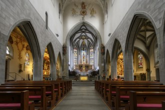 Interior view of Radolfzell Cathedral of Our Lady, Radolfzell am Lake Constance, Konstanz district,