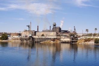 Factory on the banks of the Nile near Luxor, Egypt