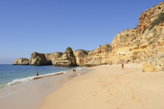 Beach and rocky coast, Praia da Marinha, Algarve, Portugal