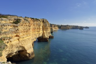 Rocky coast near Benagil, Algarve, Portugal