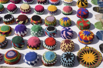 Traditional headdresses at a bazaar, Aswan, Egypt
