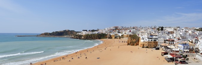 Praia dos Pescadores beach and city view of Albufeira, Algarve, Portugal