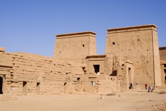 First Pylon, Temple of Isis, Temple of Philae, UNESCO World Heritage Site, Agilkia Island, Aswan,