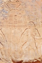Relief of the Nile god Hapi, Colossi of Memnon, statue of King Amenhotep III, West Thebes, Luxor,