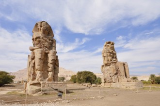 Colossi of Memnon, statues of King Amenhotep III, West Thebes, Luxor, Egypt