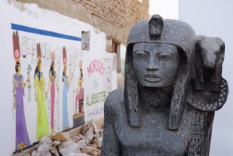 Sculpture at an alabaster factory, Luxor, Egypt