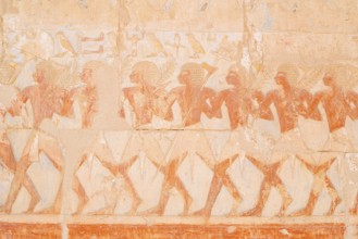 Relief of the Soldier Parade, Hathor Chapel, Hatshepsut Temple, Hatshepsut Mortuary Temple, Deir