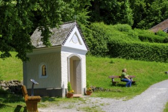 Kapelle St. Florian, Rundweg Seeoner See, Seeon, Chiemgau, Upper Bavaria, Bavaria, Germany