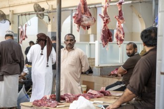 Meat market, fresh meat, Salalah, Oman