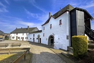 Historic castle ring of medieval Höhenburg Reifferscheid Castle Tourist destination in Eifel,