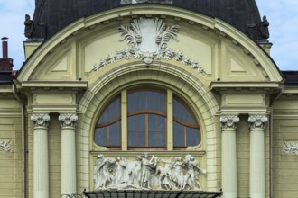 Detail of Olha-Kobylianska Theatre Czernowicz, Bukovina, Ukraine