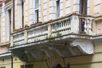 Decorative, unrestored 19th century balcony, Czernowicz, Ukraine
