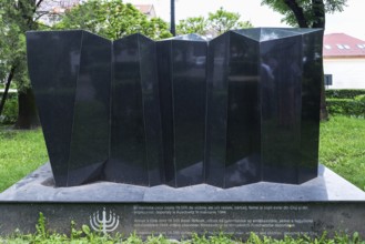 Memorial to 18, 000 Jews deported to Auschwitz, Cluj-Napoca, Transylvania, Romania
