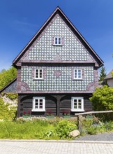 A heritage-protected building in Herrnhut, Berthelsdorf district, Upper Lusatia, Saxony, Germany