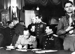 The June Conference, on June 5, 1945, the Allied Supreme Commanders signed the 'Berlin Declaration.