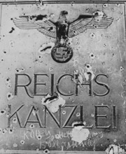 The Reich Chancellery at Wilhelmstraße 77, Berlin, Mitte, in April 1945 The Reich Chancellery was