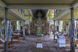 Interior of the former German Protestant Church today Greek Catholic, Lanivka, Ukraine
