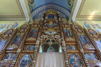 Healing painting on the altar wall in the former German Protestant Church today Greek Catholic,