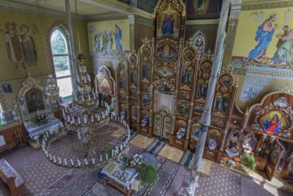 Interior seen from the gallery, former German Protestant church today Greek Catholic, Lanivka,