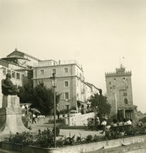 Old town, historical photo summer 1961, San Marino, Italy