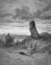 The death of the Prophet of Bethel, the lion had neither eaten the corpse nor attacked the donkey,