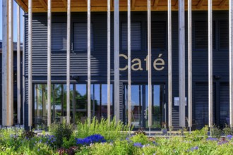 Cafe, Gewerbepark, Seeon, Chiemgau, Upper Bavaria, Bavaria, Germany