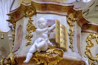 Putto, frescoes in the monastery church of St. Cosmas and Damian, former imperial abbey of