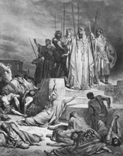 Samaria is besieged by Ben-Hadad, King of Aram, inflation and famine, in Samaria, Bible, Old