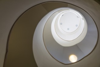 Spiral from the stairwell in the Manufaktur der Träume, Annaberg-Buchholz, Ore Mountains, Saxony,