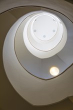 Spiral from the stairwell in the Manufaktur der Träume, Annaberg-Buchholz, Ore Mountains, Saxony,