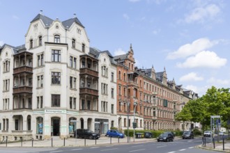 Development on Weststraße, Art Nouveau villas and Wilhelminian era buildings on Kaßberg, Chemnitz,