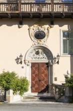 Detail at Cotta Castle in Grosscotta, Dohma, Saxon Switzerland, Saxony, Germany