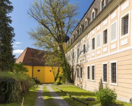 Zuschendorf country castle and church, Pirna, Saxony, Germany