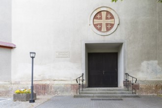 Portal of the Trinity Church on Kaßberg, Chemnitz, Saxony, Germany