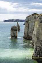 White Cliffs of Old Harry Rocks Jurassic Coast, Handfast Point, Dorset, UK