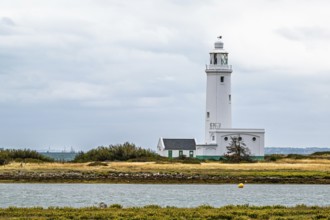 Hurst Point Lighthouse and Hurst Castle, Hurst Spit, Milford on Sea, Lymington, Hampshire, UK