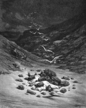 The stoning of Achan, Israelites stone Achan in the Achor valley, book of Joshua, chapter 7, verse