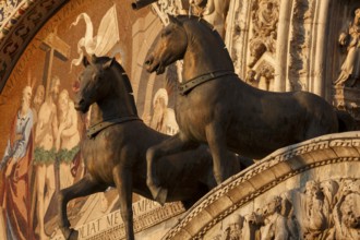 The Quadriga of St. Mark's Basilica, are a group of copies of the four life-size gilded bronze