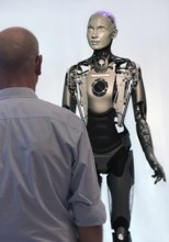 Humanoid robot for human-machine communication, artificial intelligence, AI, exhibition, history of